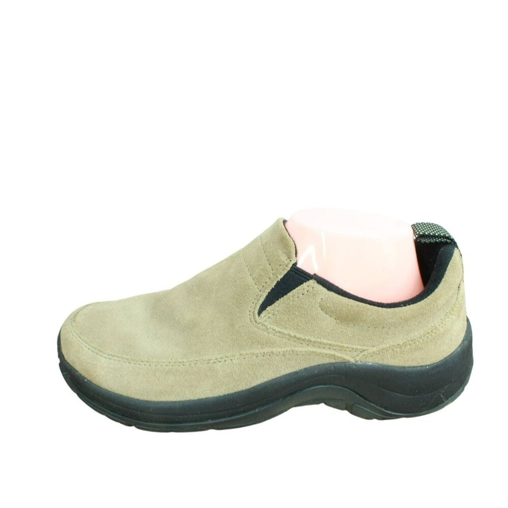 LL Bean Tan Suede Slip On Comfort Casual Moccasin Loafer Shoes Size 8.5 M